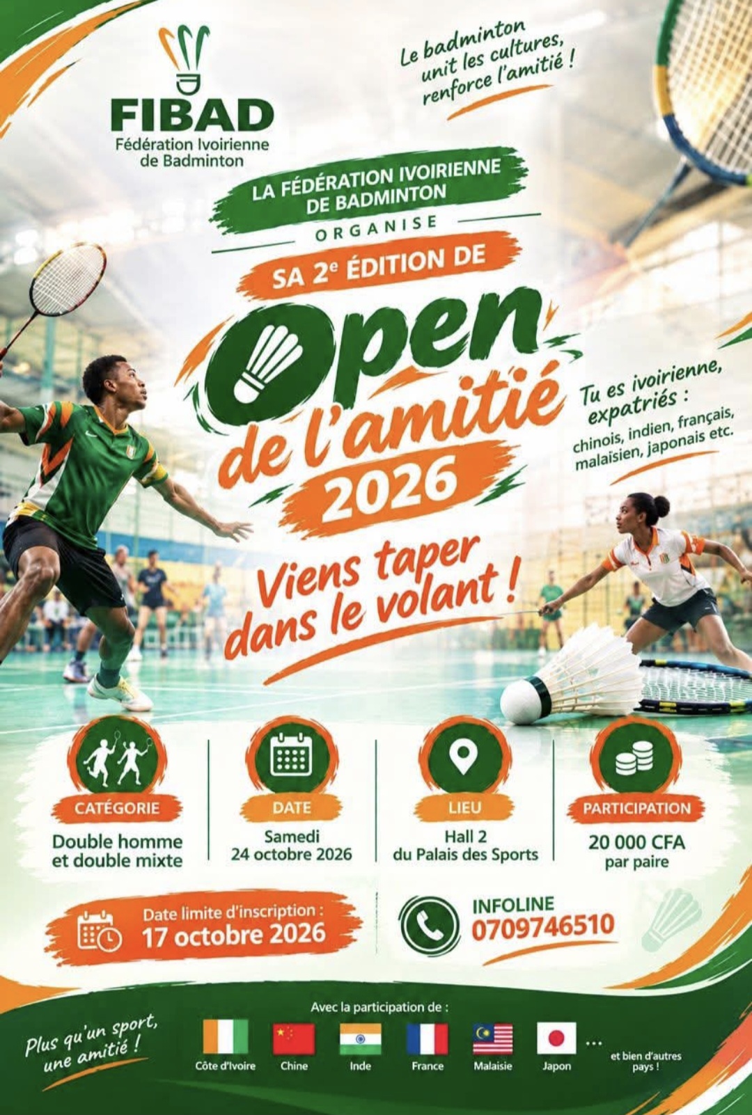 Affiche : SA 2eme édition de l'open de l'amitié 2026